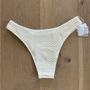 NWT NEW with tags Monday Swimwear Tamara Bottom Ivory Crochet / M